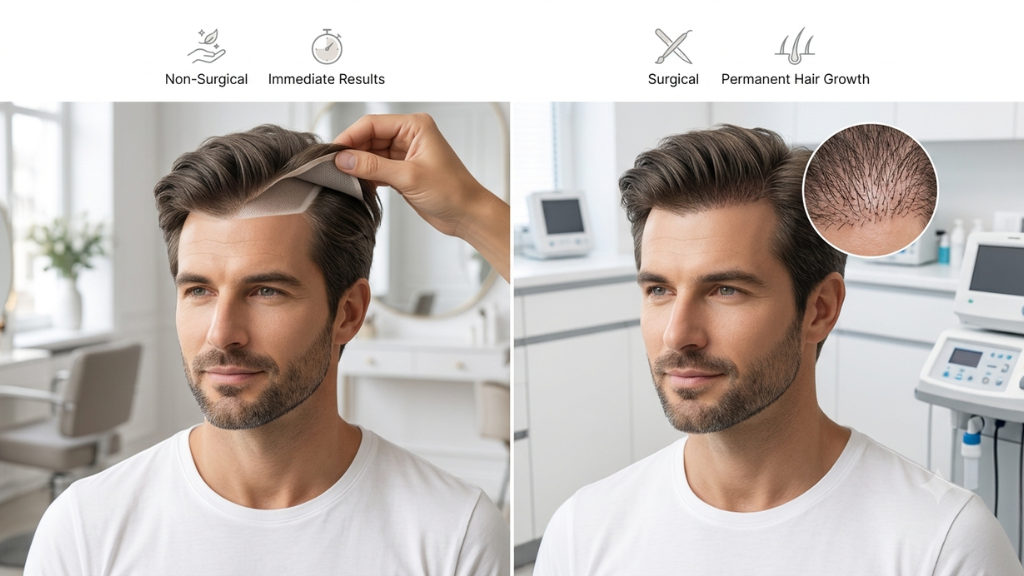 Hair Replacement System vs Hair Transplant Which Is Right for You?