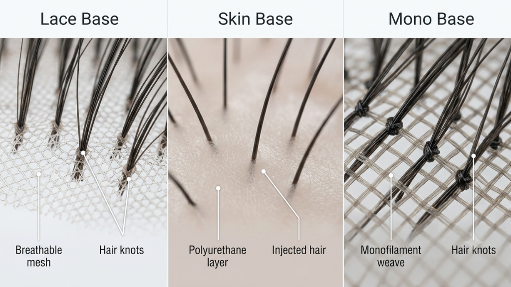Types of Hair Replacement Systems Explained: Lace vs Skin vs Mono